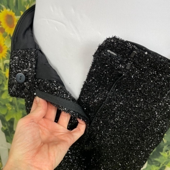 EXPRESS Black Tinsel Bermuda Shorts 4 - Picture 10 of 14